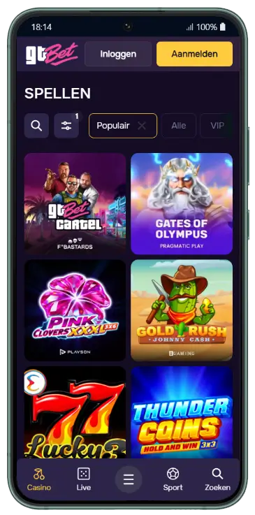 Ontdek de meest gespeelde slots gtBet populaire casinospellen overzicht